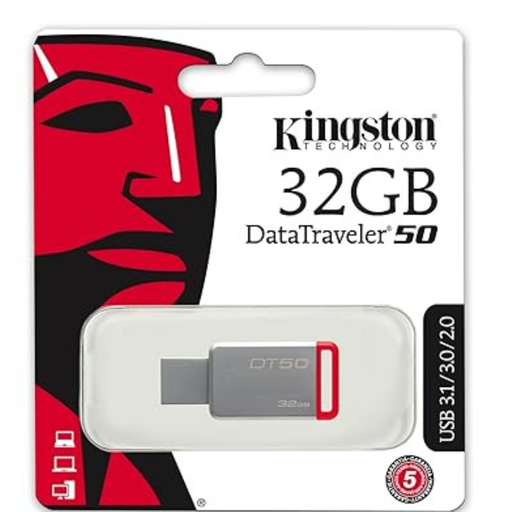 Flash Memory Kingston Data Traveler50 128GB, 32GB