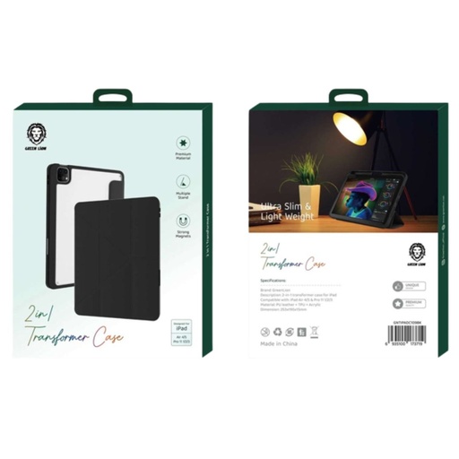 Green Lion 2 in 1 Transformer Case for iPad Pro 12.9 4/5/6