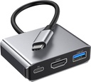 Adapter USB-C To HUB PD HDMI+VGA+USB 4 in 1