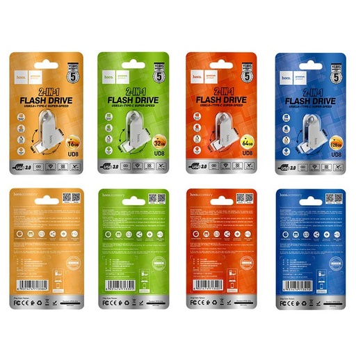 Flash Memory hoco UD10 2-in-1 Type-C USB3.0 16GB 32GB 64GB 128GB