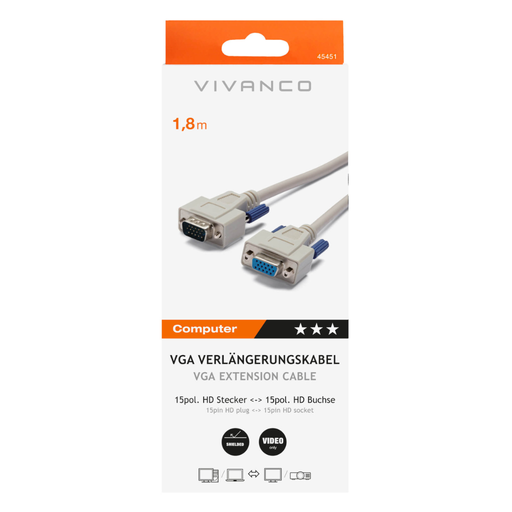 Cable vivanco Monitor Connection 1,8m