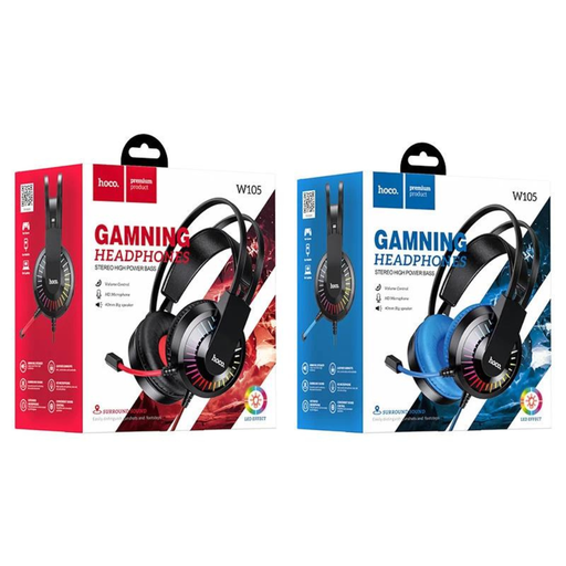 Headphone Gaming hoco W105 Stereo High Power Bass