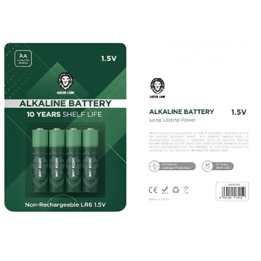 Green Lion Alkaline Battery AAA ( 4pcs/pack ) 271400mAh / 1.5V - Green"