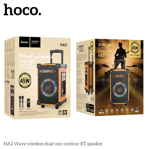 HOCO HA2 Wave wireless dual-mic outdoor BT speaker