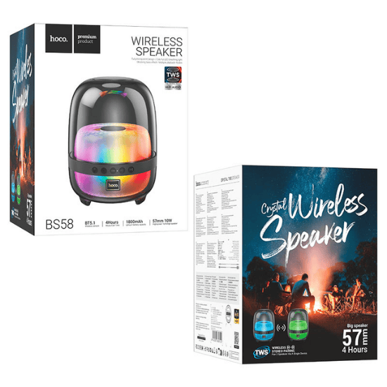 Hoco BS58 Crystal colorful luminous BT speaker