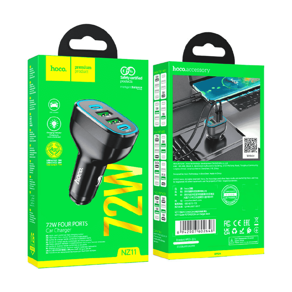 Hoco NZ11 Guide PD72W Car Charger