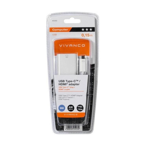 Converter vivanco HDMI To Type-C 0.15m