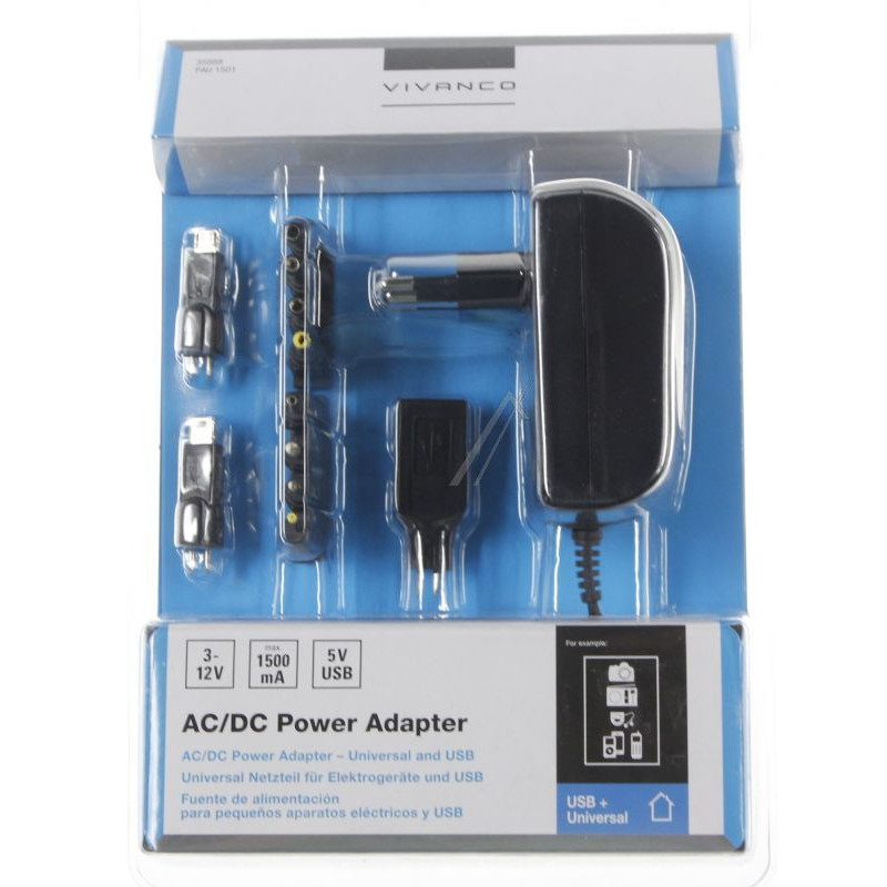 Adapter vivanco Universal AC/DC Power 1000 mAh (3-12 V)