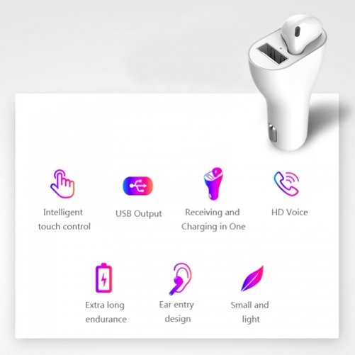 Car Charger CA-R1+Wireless Headset