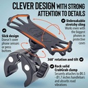 Phone Holder for bike rubber handlebar Match for Mobile phone (4-6 inches)