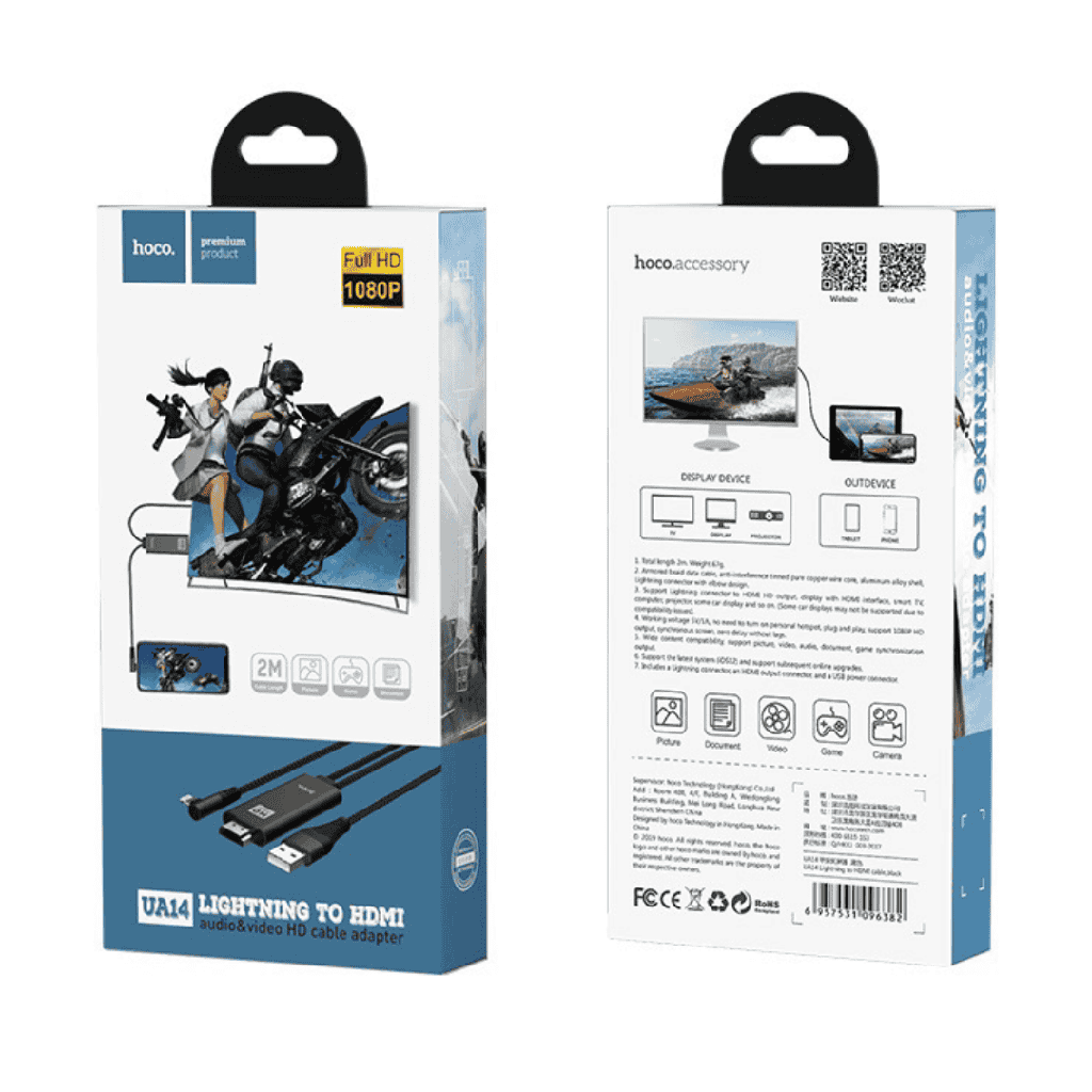 Cable hoco UA14 Lightning To HDMI