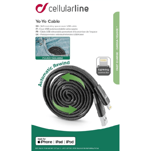 Cable Cellularline yo-yo Lightning