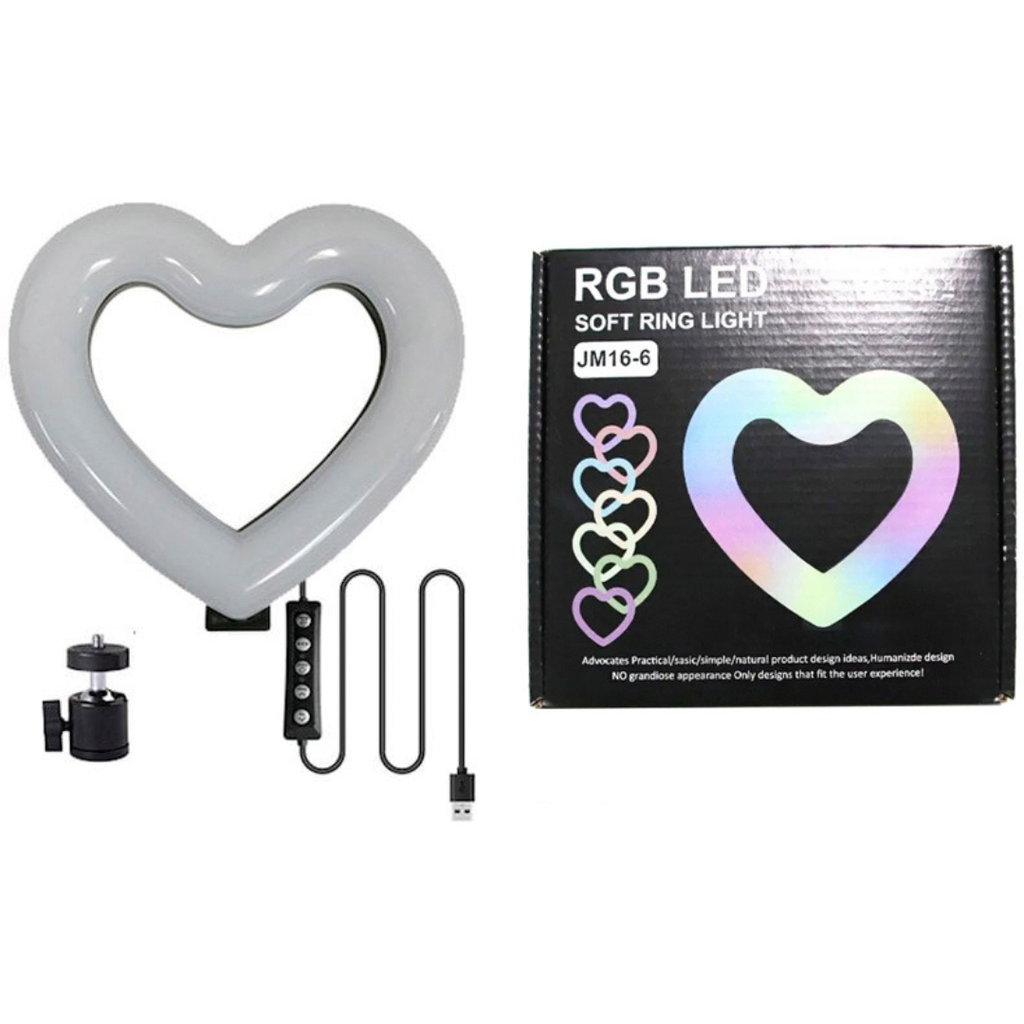 Ring Light Heart RGB Led Soft 33cm JM33-13