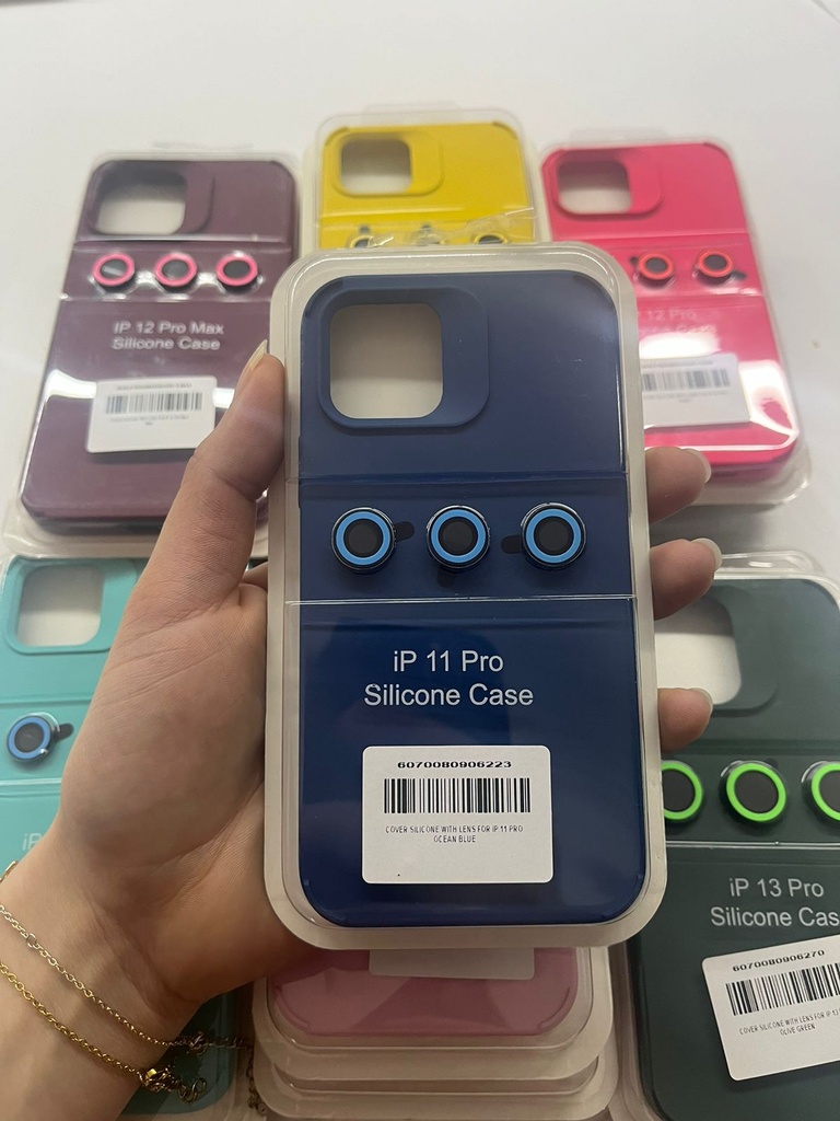 Cover Silicone with Lens For iPhone