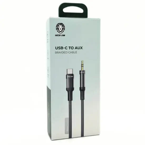 Green Lion Cable Braided Type-c to AUX 1m