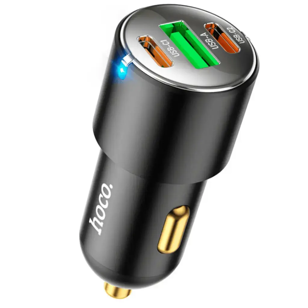 Hoco Car Charger 3 Port(2C1A) -NZ6
