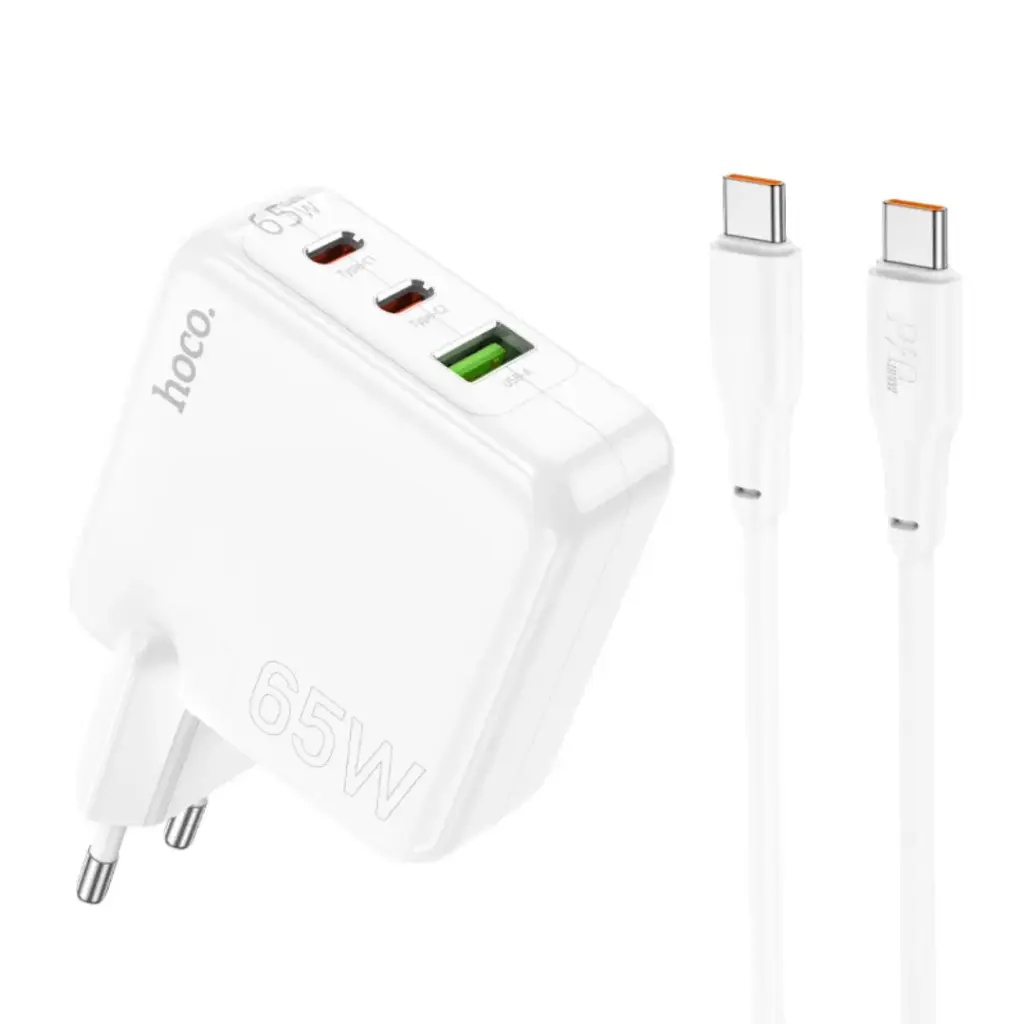 Hoco Charger Three-port 65W With Cable - C115A 