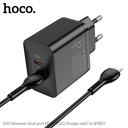 Hoco Charger Streamer Dual-Port PD45W-N35