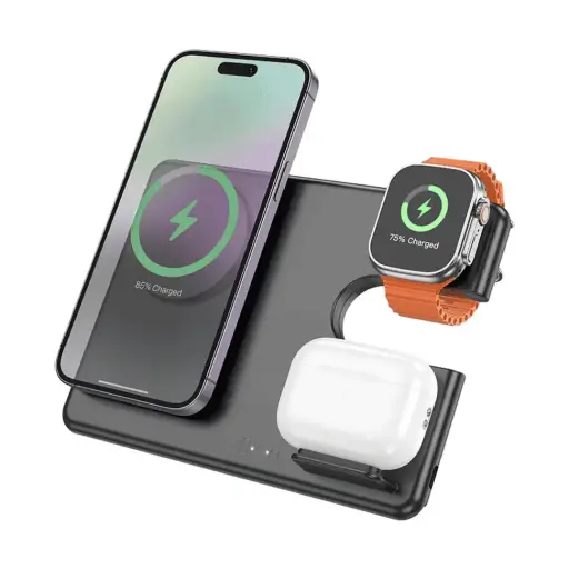 Wireless Charging CQ1 Foldable Desktop Stand 3 IN 1
