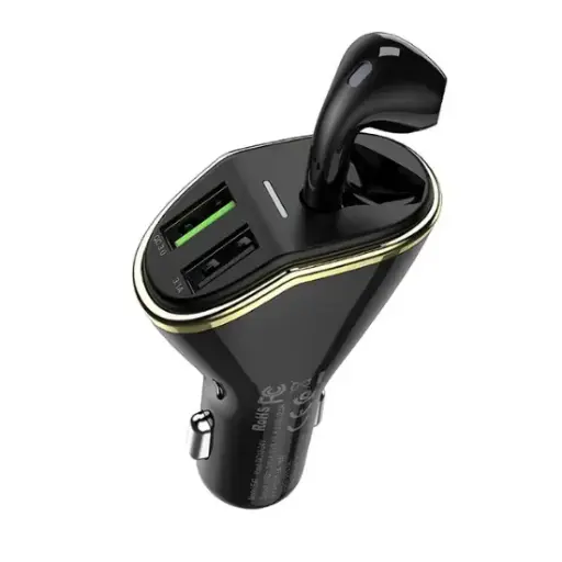 Hoco Car Charger Dual Port USB+Wireless Headset E47