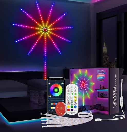 App Smart Control IC Led RGB Fireworks Light