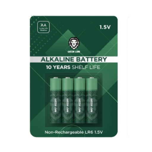 Green Lion Alkaline Battery AAA ( 4pcs/pack ) 271400mAh / 1.5V - Green"