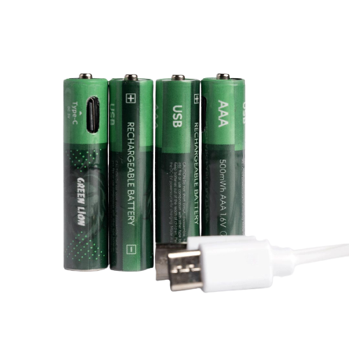 Green Lion Rechargeable Battery AAA ( 4pcs/pack ) 500mWh / 1.6V - Green"