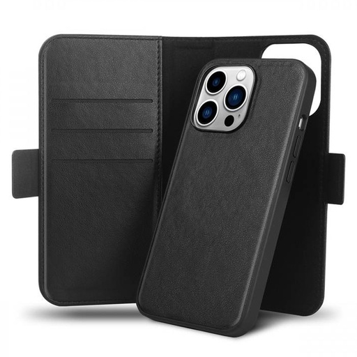 Green Lion 2 in 1 Magsafe Leather Wallet Case for iPhone 13 Pro ( 6.1"" ) - Black"