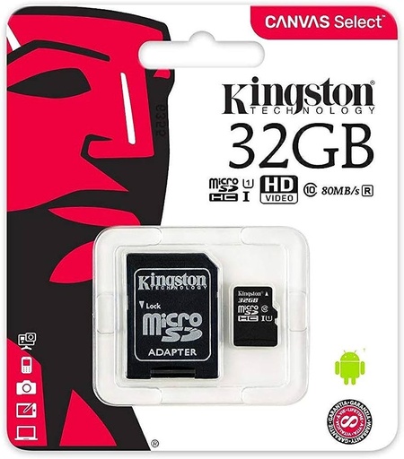 Memory Card Kingston 32GB 80MB/s Micro SDHC