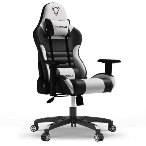 FURGLE CARRY SERIES RACING Style Black and White GAMING CHAIR
