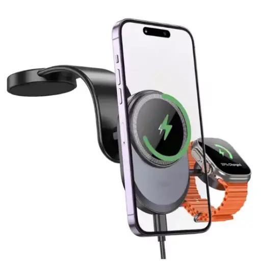 [CH-HW28] Hoco Excelso 2-in-1 Wireless Fast Charging Car Holder HW28