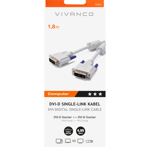 Vivanco Cable DVI-Digital Single Connection