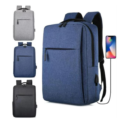 Back Bag for Laptop With 1 Zip and Port USB